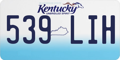 KY license plate 539LIH