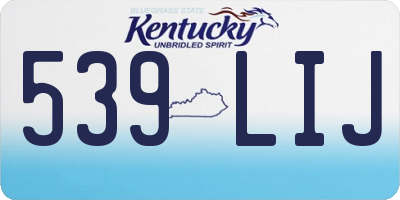 KY license plate 539LIJ