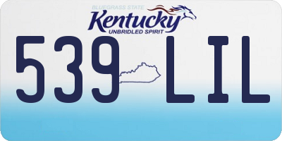 KY license plate 539LIL
