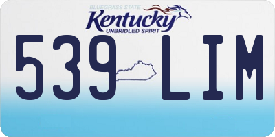 KY license plate 539LIM