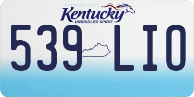 KY license plate 539LIO