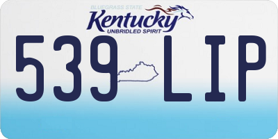 KY license plate 539LIP