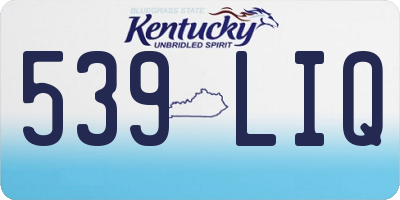 KY license plate 539LIQ