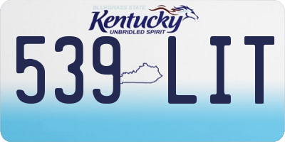 KY license plate 539LIT