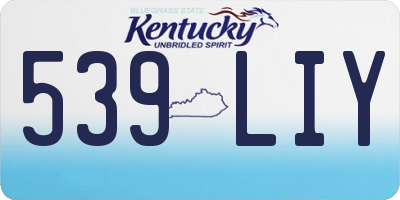 KY license plate 539LIY