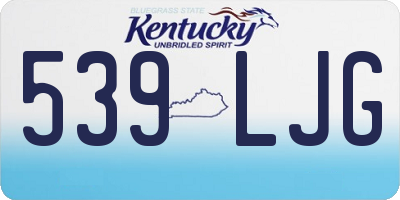 KY license plate 539LJG