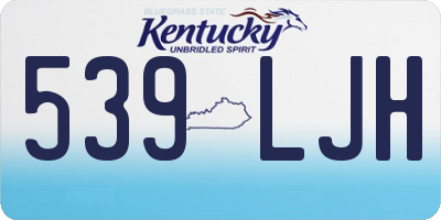 KY license plate 539LJH