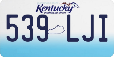 KY license plate 539LJI