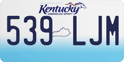 KY license plate 539LJM