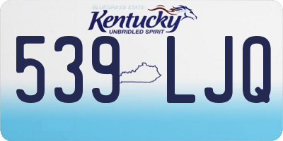 KY license plate 539LJQ