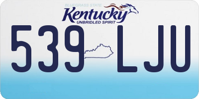 KY license plate 539LJU