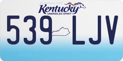 KY license plate 539LJV