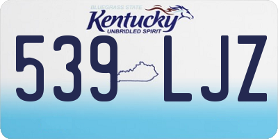KY license plate 539LJZ
