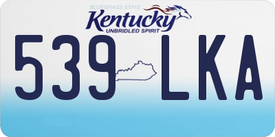 KY license plate 539LKA