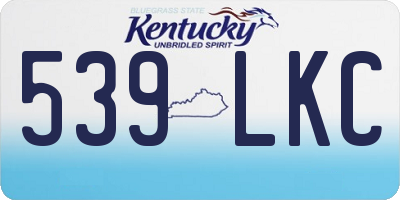 KY license plate 539LKC