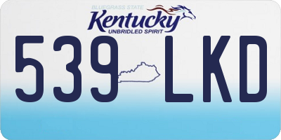 KY license plate 539LKD