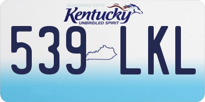 KY license plate 539LKL