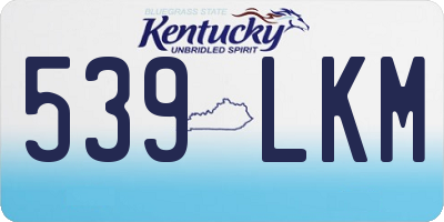 KY license plate 539LKM