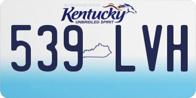 KY license plate 539LVH