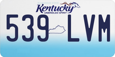KY license plate 539LVM