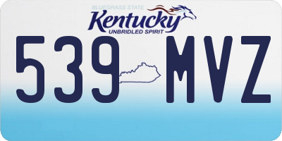 KY license plate 539MVZ