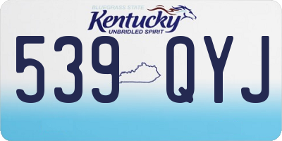 KY license plate 539QYJ