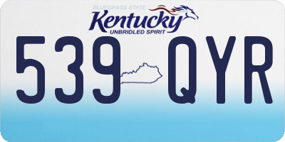 KY license plate 539QYR