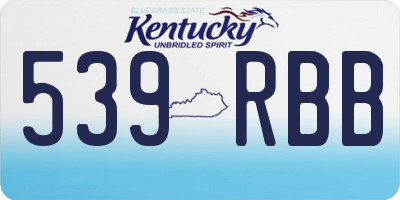 KY license plate 539RBB