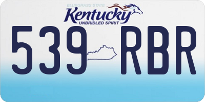 KY license plate 539RBR