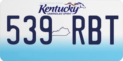 KY license plate 539RBT