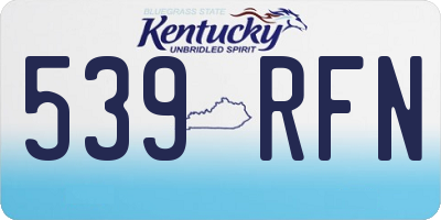 KY license plate 539RFN