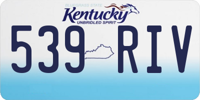KY license plate 539RIV