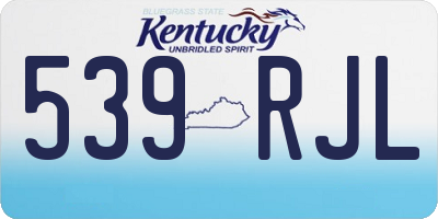 KY license plate 539RJL