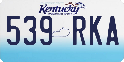 KY license plate 539RKA