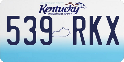 KY license plate 539RKX