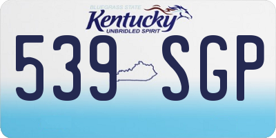 KY license plate 539SGP