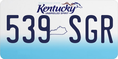 KY license plate 539SGR