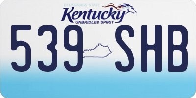 KY license plate 539SHB