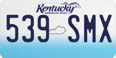 KY license plate 539SMX