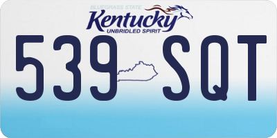 KY license plate 539SQT