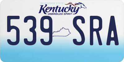 KY license plate 539SRA