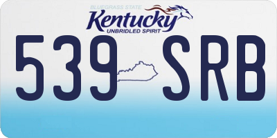 KY license plate 539SRB