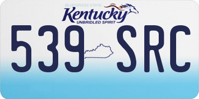 KY license plate 539SRC