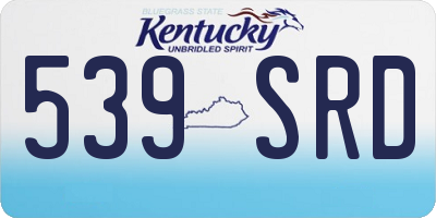 KY license plate 539SRD