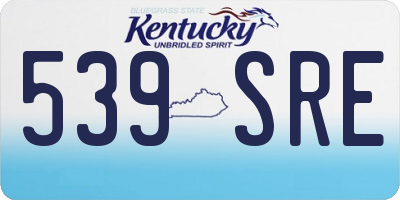 KY license plate 539SRE