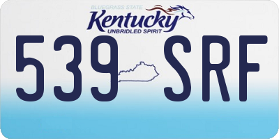 KY license plate 539SRF