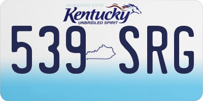 KY license plate 539SRG