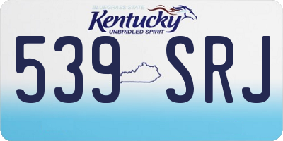 KY license plate 539SRJ