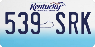 KY license plate 539SRK