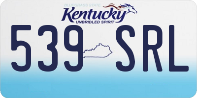 KY license plate 539SRL